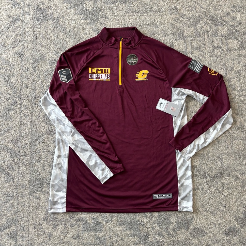 Central Michigan University quarter-zip pullover shirt- XL
